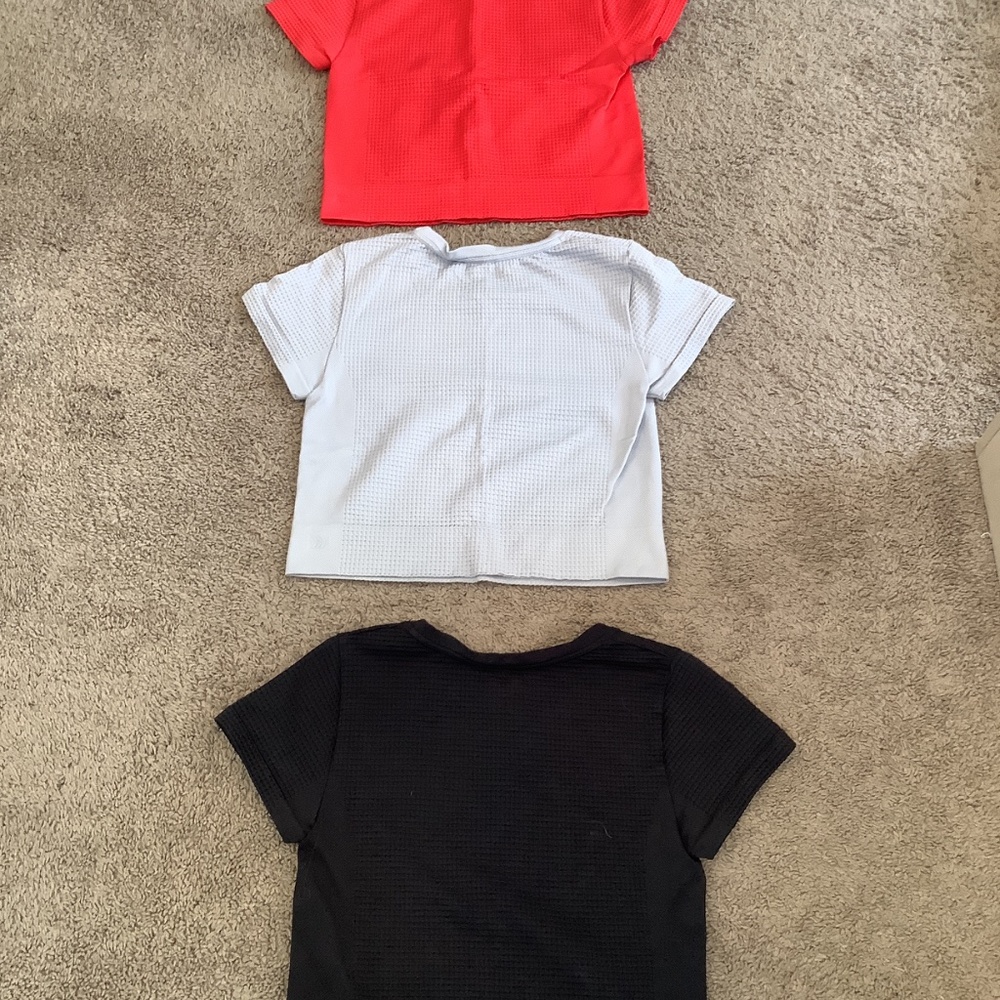 3 For the price of 1 Short Sleeve Waffle Athletic Shirts - Picture 2 of 2